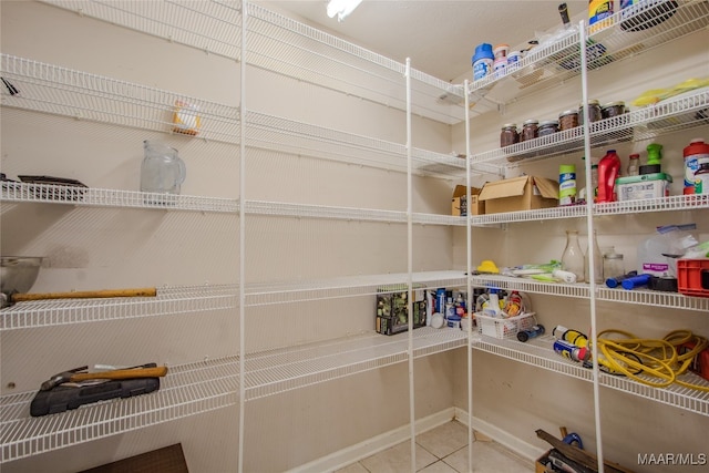 view of pantry