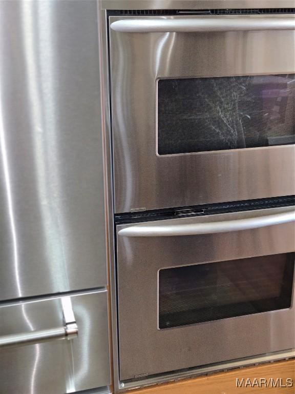 interior details with appliances with stainless steel finishes