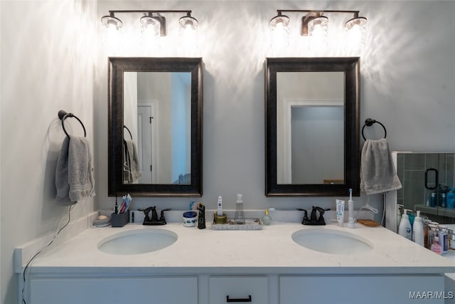 bathroom with vanity