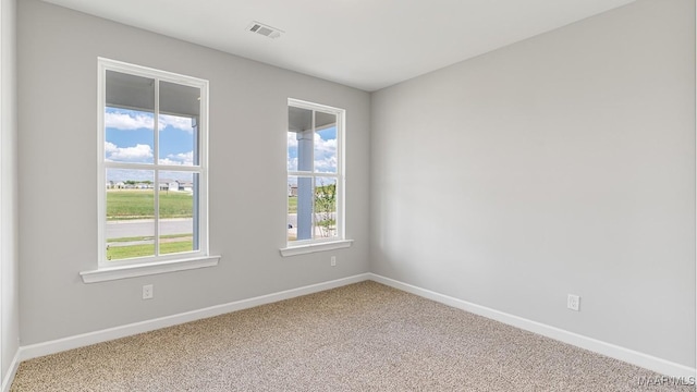 carpeted empty room with plenty of natural light