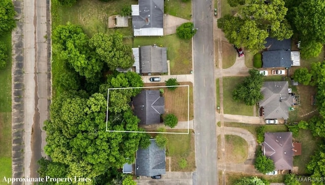 3033 Willow Lane Dr, Montgomery, AL 36109 - aerial view of property and surrounding area featuring property boundaries highlighted