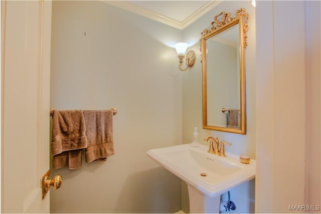 601 N Pickett St, Autaugaville, AL 36003 - bathroom with ornamental molding and a sink