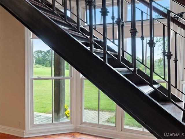 interior details with wood-type flooring