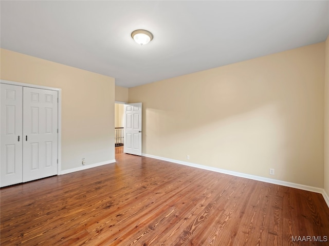 interior space with hardwood / wood-style floors