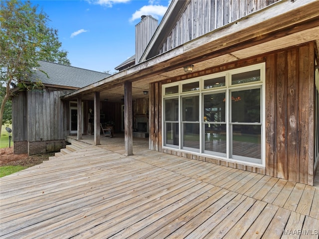 view of wooden terrace