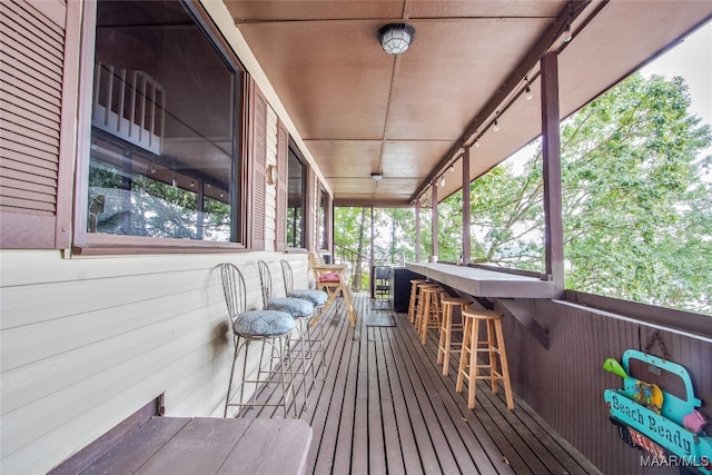 view of wooden terrace