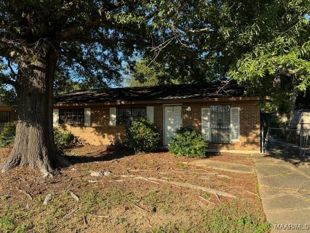 view of ranch-style home