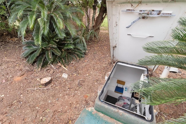 view of entry to storm shelter