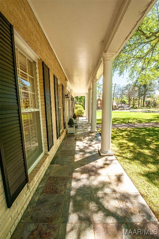 view of patio / terrace with a porch