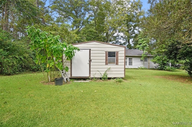 view of shed