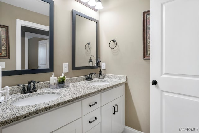 bathroom with vanity