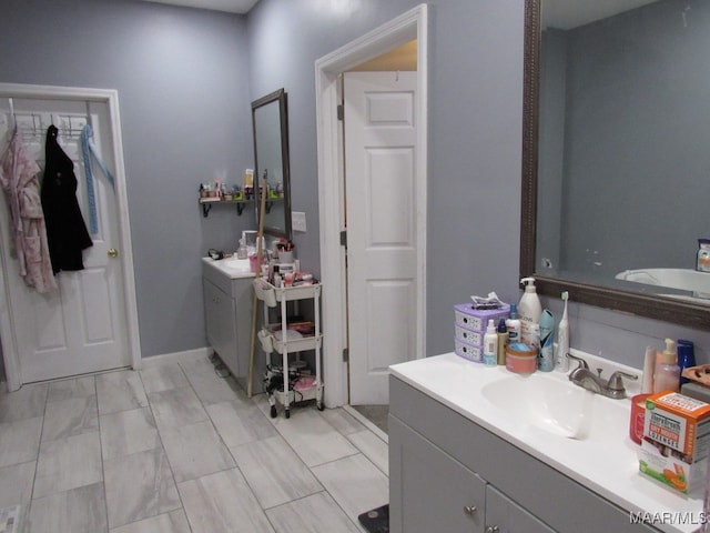 bathroom with vanity