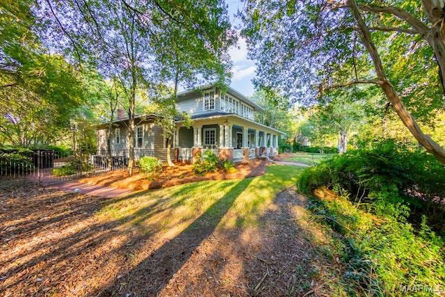 exterior space featuring covered porch