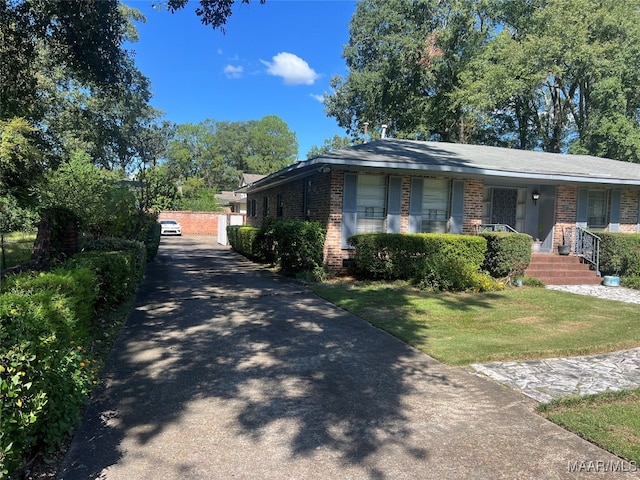 view of side of home with a porch