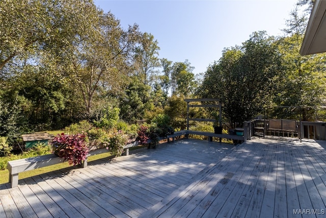 view of wooden deck