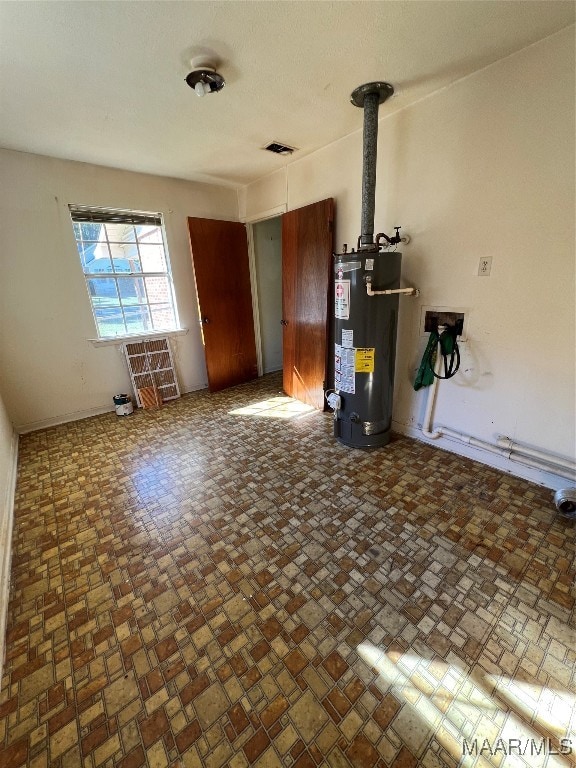 interior space featuring gas water heater