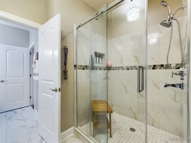 bathroom with walk in shower