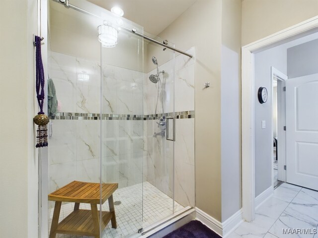 bathroom with walk in shower