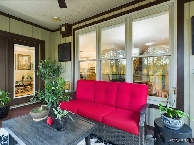 view of sunroom