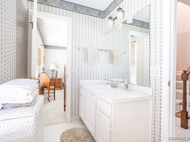 bathroom with vanity