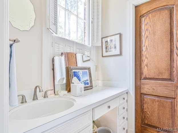 bathroom featuring vanity