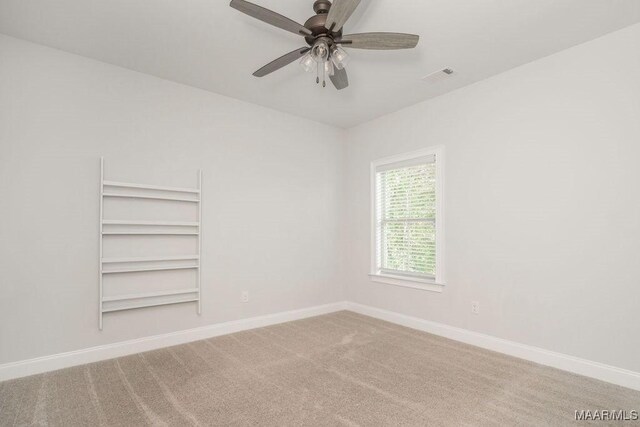 78 Hillston Dr, Wetumpka, AL 36093 - spare room featuring baseboards, a ceiling fan, and carpet floors
