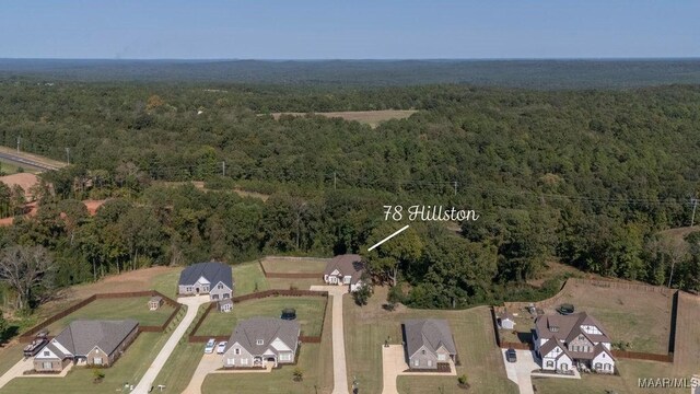 78 Hillston Dr, Wetumpka, AL 36093 - aerial view of property and surrounding area featuring a forest