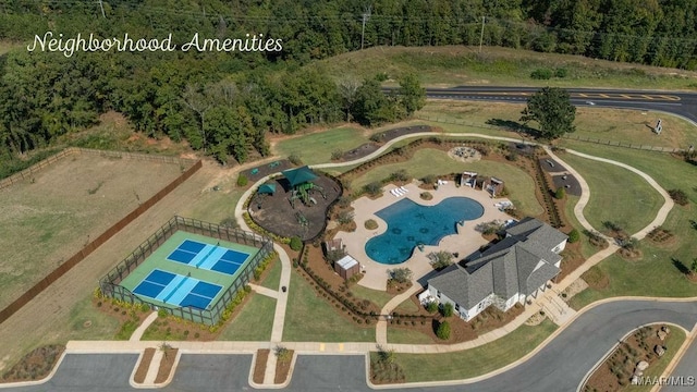 78 Hillston Dr, Wetumpka, AL 36093 - aerial view of property's location featuring a pool