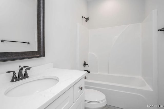 78 Hillston Dr, Wetumpka, AL 36093 - bathroom with toilet, shower / tub combination, and vanity