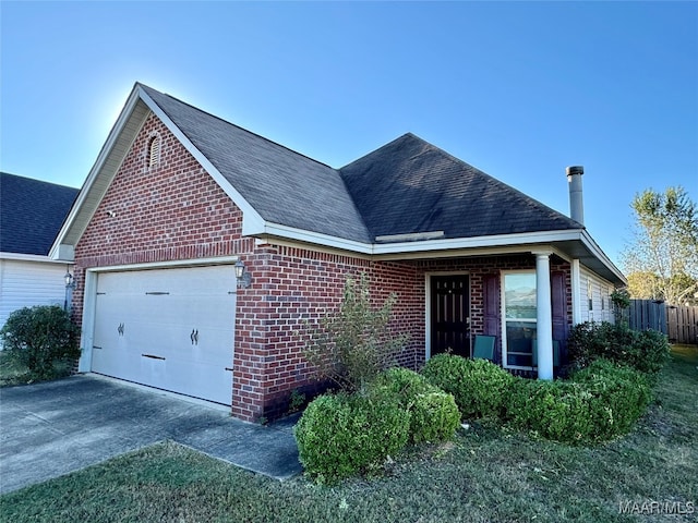 view of front of house featuring a garage