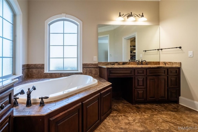 156 Walnut Point Dr, Wetumpka, AL 36093 - full bathroom with vanity, plenty of natural light, and a bath