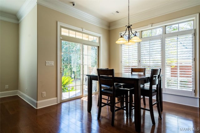 156 Walnut Point Dr, Wetumpka, AL 36093 - dining room with a wealth of natural light and dark wood-type flooring