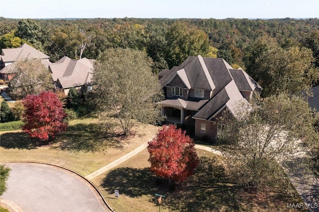 156 Walnut Point Dr, Wetumpka, AL 36093 - drone / aerial view featuring a wooded view