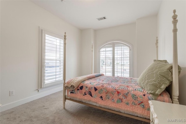 bedroom with carpet