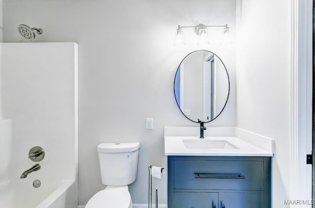 200 Mcrae Rd, Deatsville, AL 36022 - bathroom with toilet, vanity, and  shower combination