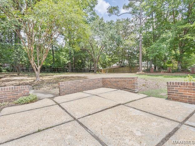 view of patio with a fenced backyard