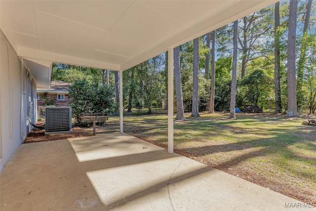 view of patio with central air condition unit