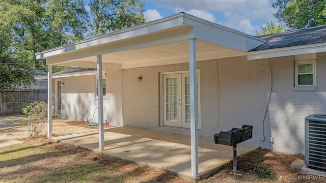 view of patio featuring central air condition unit