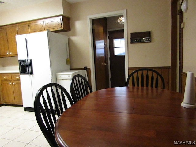 view of tiled dining room