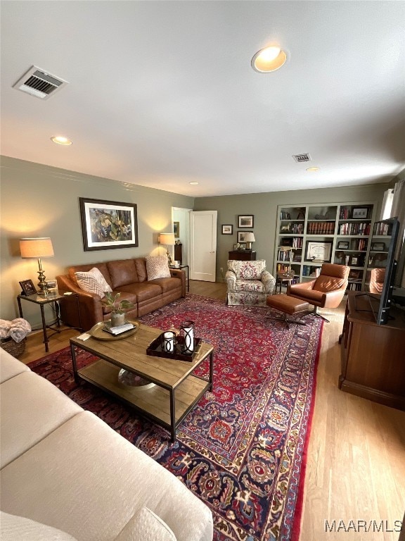 living room featuring hardwood / wood-style floors