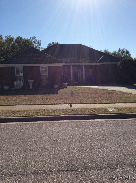 view of single story home