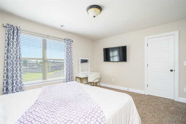 view of carpeted bedroom