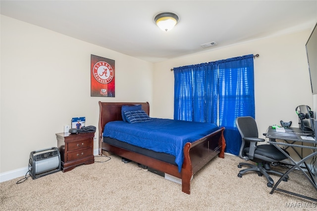 view of carpeted bedroom