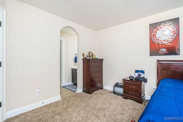 view of carpeted bedroom