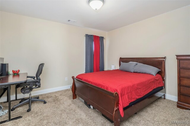 view of carpeted bedroom