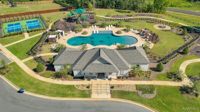 birds eye view of property