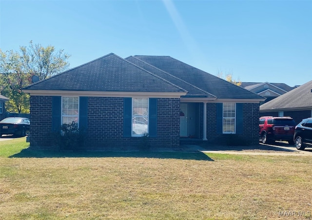 view of front of house with a front yard