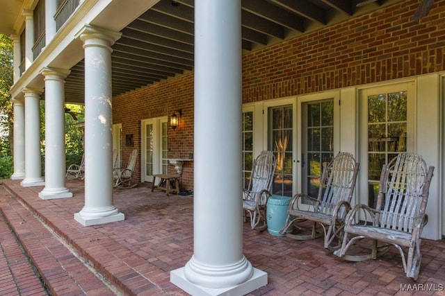 view of patio with french doors