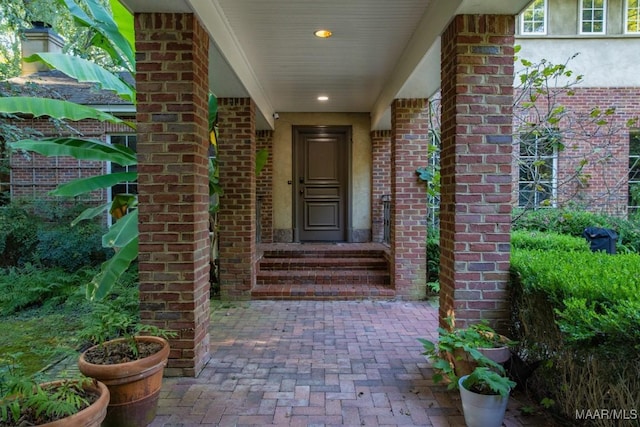 view of doorway to property