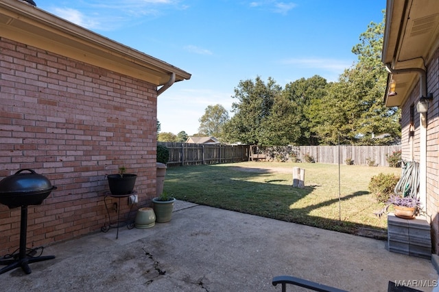 view of yard featuring a patio